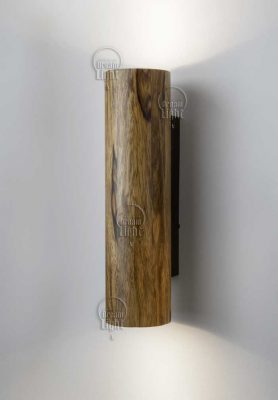 גוף תאורה מעץ "צילינדר אפדאון אגוז אפריקאי"